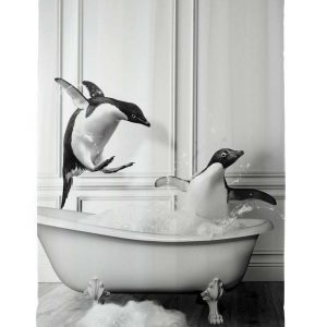 Sprchový závěs 175x180 cm Showe Penguin – Little Nice Things