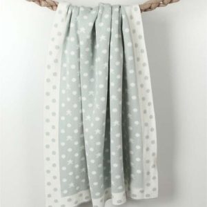 Světle modrá dětská bavlněná deka Homemania Decor Baby Baby Dots