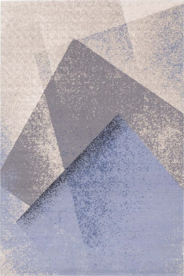 Světle modrý vlněný koberec 160x240 cm Folds – Agnella