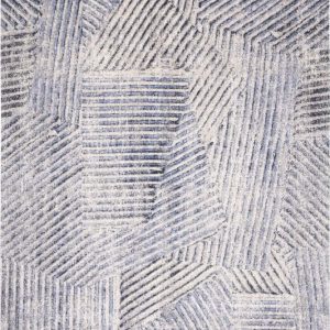 Světle modrý vlněný koberec 200x300 cm Strokes – Agnella