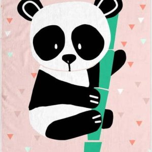 Světle růžová dětská osuška 150x70 cm Panda – Moshi Moshi