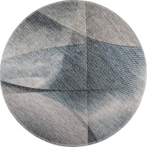 Světle šedý pratelný kulatý koberec ø 100 cm – Vitaus