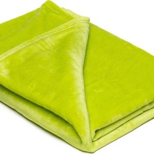 Světle zelená mikroplyšová deka My House