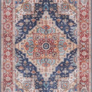Tmavě modro-červený koberec Nouristan Sylla