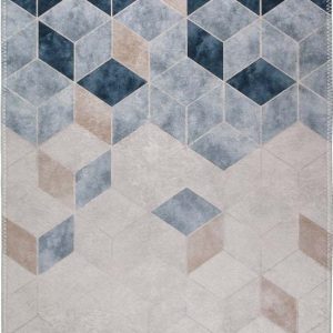 Tmavě modro-krémový pratelný koberec 180x120 cm - Vitaus