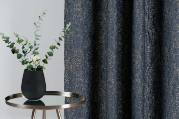 Tmavě modro-šedý závěs 135x280 cm Wayland – Mendola Fabrics