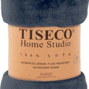 Tmavě modrý přehoz z mikroplyše na jednolůžko 150x200 cm Cosy - Tiseco Home Studio