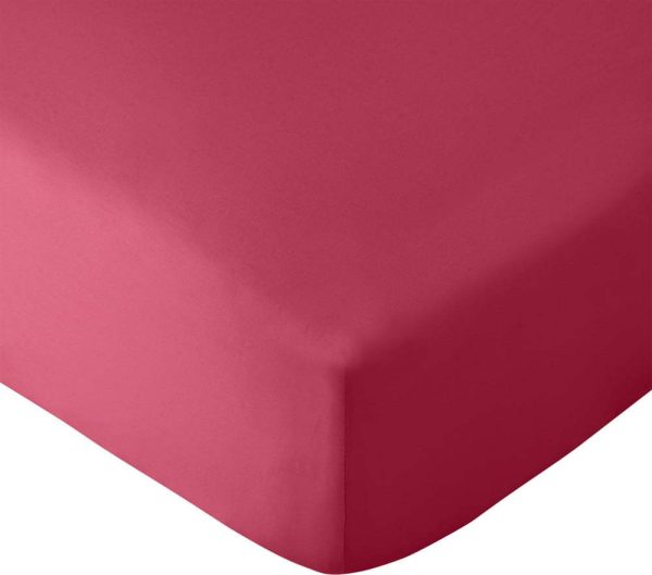 Tmavě růžové napínací prostěradlo 135x190 cm So Soft Easy Iron – Catherine Lansfield
