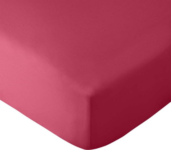 Tmavě růžové napínací prostěradlo 90x190 cm So Soft Easy Iron – Catherine Lansfield