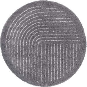 Tmavě šedý kulatý koberec ø 160 cm Dion – Hanse Home