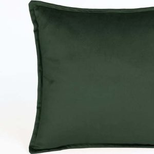 Tmavě zelený sametový polštář Velvet Atelier Tercio