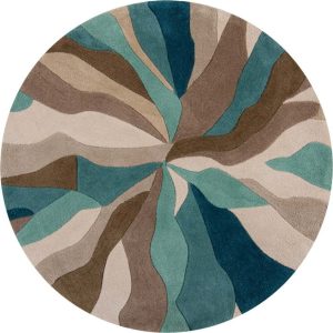 Tyrkysový kulatý koberec ø 133 cm Zest Infinite - Flair Rugs