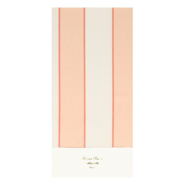 Ubrus 137x259 cm Peach Stripe – Meri Meri