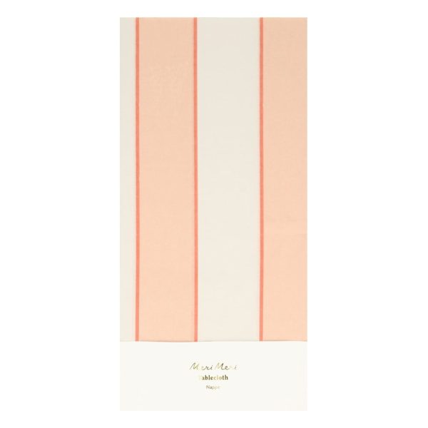 Ubrus 137x259 cm Peach Stripe – Meri Meri