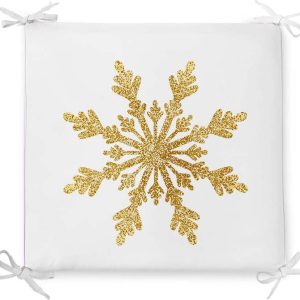 Vánoční podsedák s příměsí bavlny Minimalist Cushion Covers Single Snowflake