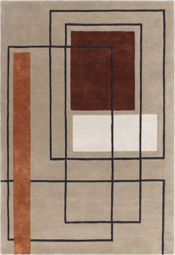 Vlněný koberec v béžovo-cihlové barvě 120x170 cm Reef – Asiatic Carpets