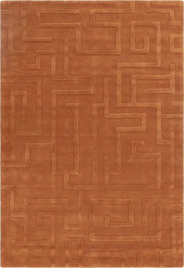 Vlněný koberec v cihlové barvě 120x170 cm Maze – Asiatic Carpets
