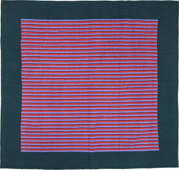 Zeleno-fialový bavlněný přehoz na dvoulůžko 260x260 cm Twist - Hübsch