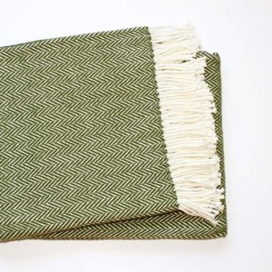 Zelený pléd s podílem bavlny Euromant Skyline