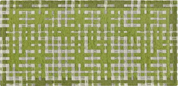 Zelený pratelný běhoun 55x115 cm Dama Verde – Floorita