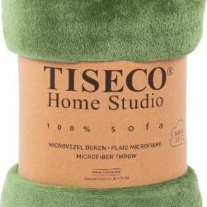 Zelený přehoz z mikroplyše na jednolůžko 150x200 cm Cosy - Tiseco Home Studio