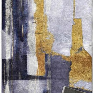 Žluto-tmavě modrý pratelný koberec 120x180 cm Unique – Mila Home