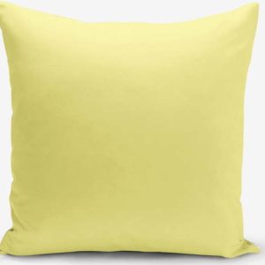 Žlutý povlak na polštář s příměsí bavlny Minimalist Cushion Covers