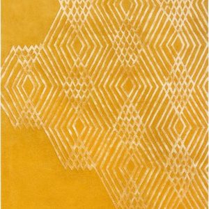 Žlutý vlněný koberec Flair Rugs Diamonds