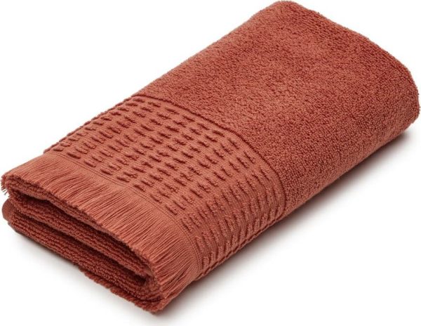 Bavlněný ručník v cihlové barvě 50x90 cm Veta – Kave Home