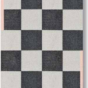 Černo-bílý pratelný koberec 70x150 cm Square – Mette Ditmer Denmark