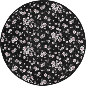 Černý pratelný kulatý koberec vhodný pro robotické vysavače ø 100 cm Comfort – Mila Home