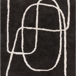 Černý ručně tkaný vlněný koberec 160x230 cm Matrix – Asiatic Carpets