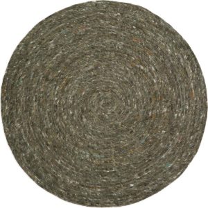 Khaki dětský koberec ø 140 cm Neethu Olive – Nattiot