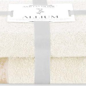 Krémové froté bavlněné ručníky a osušky v sadě 2 ks Allium – AmeliaHome