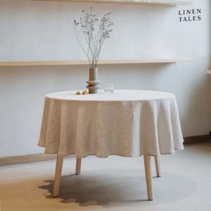 Lněný ubrus ø 230 cm – Linen Tales