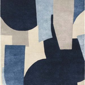 Modrý ručně tkaný koberec z recyklovaných vláken 160x230 cm Romy – Asiatic Carpets