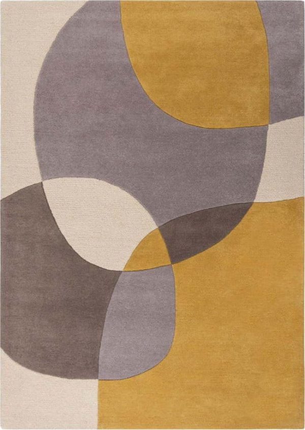 Okrově žluto-béžový vlněný koberec 200x290 cm Glow – Flair Rugs
