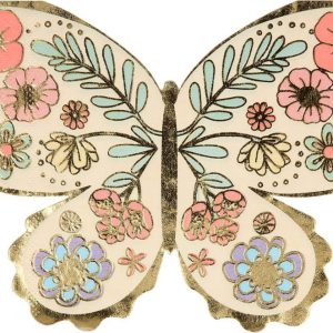 Papírové ubrousky v sadě 16 ks Floral Butterfly – Meri Meri
