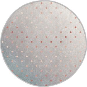 Pratelný kulatý koberec v šedo-měděné barvě vhodný pro robotické vysavače ø 80 cm Comfort – Mila Home