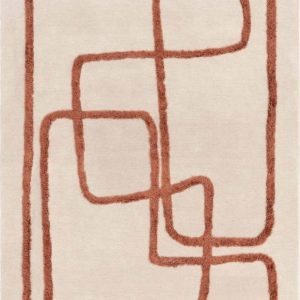Ručně tkaný vlněný koberec v cihlové a krémové barvě 160x230 cm Matrix – Asiatic Carpets