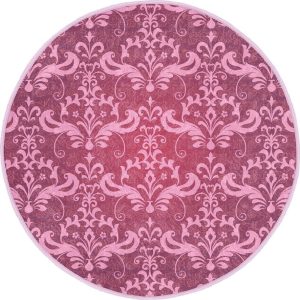 Růžový pratelný kulatý koberec vhodný pro robotické vysavače ø 100 cm Comfort – Mila Home