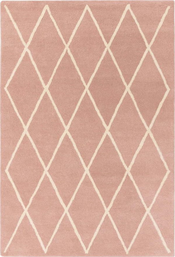 Růžový ručně tkaný vlněný koberec 160x230 cm Albany – Asiatic Carpets