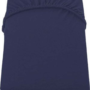 Tmavě modré napínací prostěradlo jersey 120x200 cm Amber – DecoKing