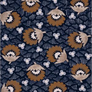 Tmavě modrý vlněný koberec 200x300 cm Chintz – Agnella
