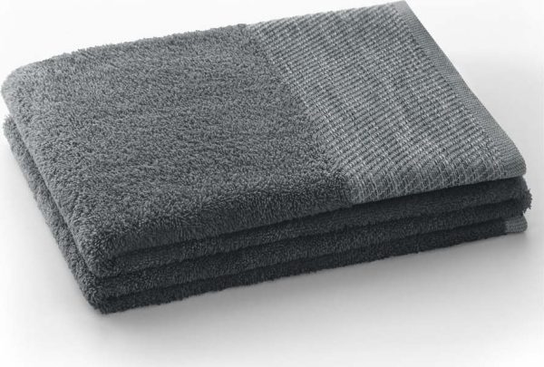 Tmavě šedý froté bavlněný ručník 50x90 cm Aria – AmeliaHome