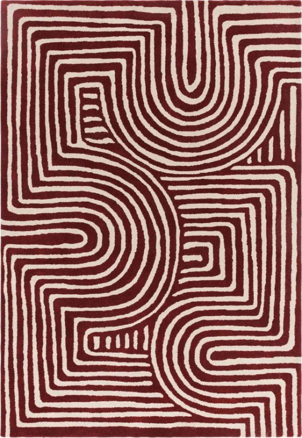 Vínový ručně tkaný vlněný koberec 160x230 cm Reef – Asiatic Carpets