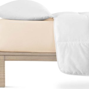 Béžové napínací prostěradlo jersey 90x200 cm Boxspring – Andrea Simone