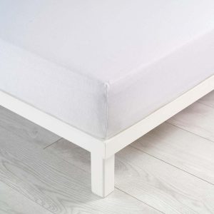 Bílé napínací prostěradlo jersey 160x200 cm Jersy – douceur d'intérieur