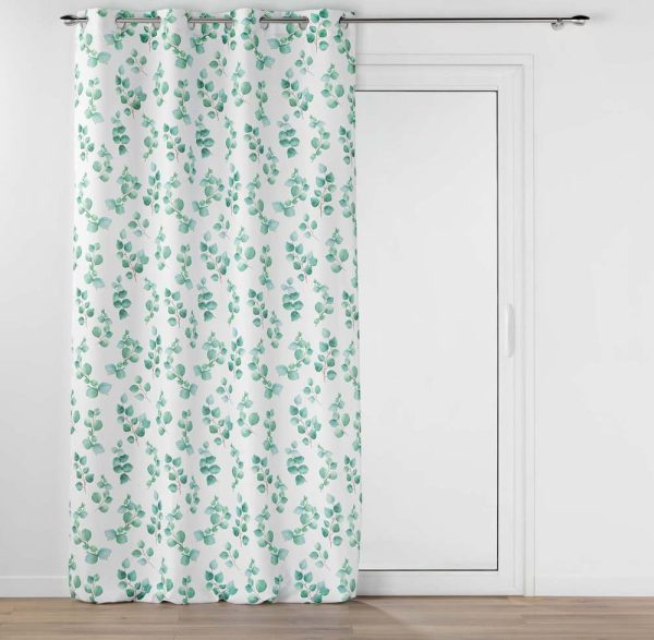 Bílo-zelený závěs 140x280 cm Leandre – douceur d'intérieur