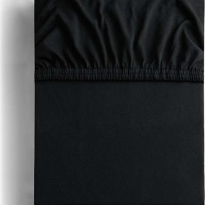 Černé elastické džersejové prostěradlo DecoKing Amber Collection